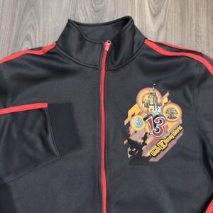 Walt Disney World Disney Parks Track Jacket Full Zip Black And Red 2013 XL